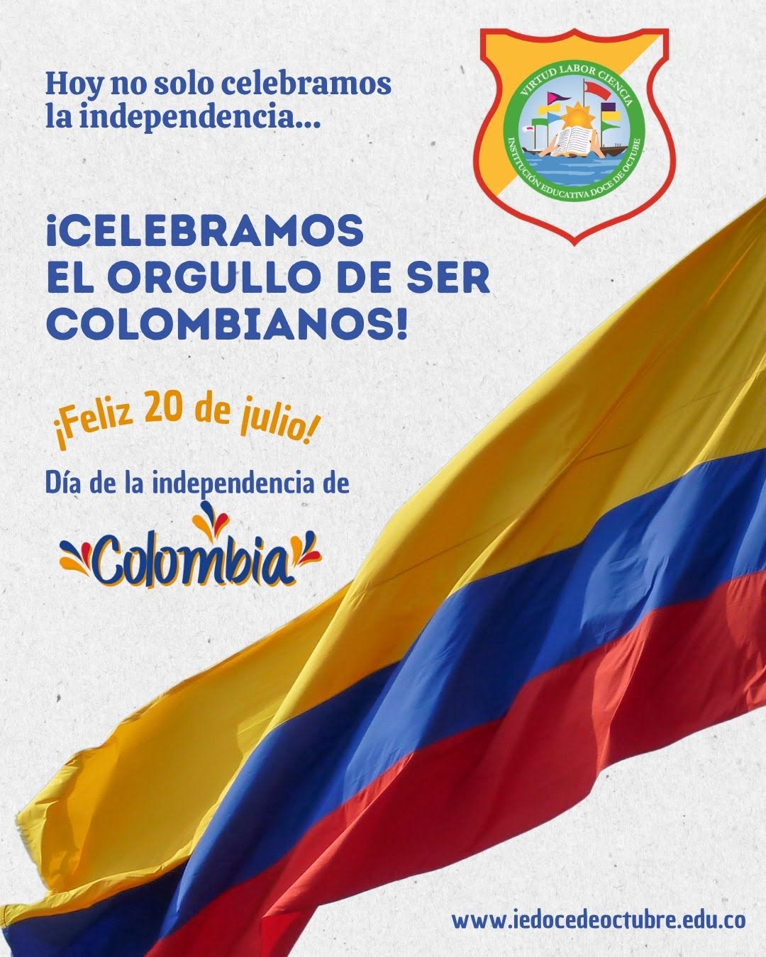 Cada 20 de julio recordamos una fecha que marcó el inicio del camino hacia la independencia de Colombia, pero también celebramos el orgullo de pertenecer a una nación llena de historia, diversidad, talento y esperanza.